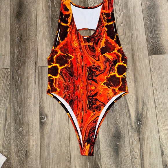 Freedom Rave Wear Volcanic Cutout Sideboob Bodysuit - Picture 3 of 6